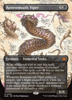 Rottenmouth Viper Bloomburrow Field Notes Art